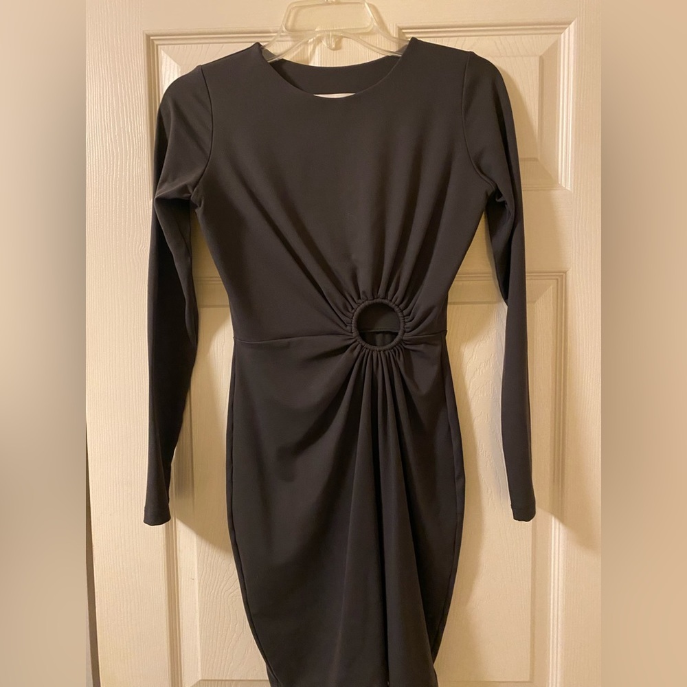 Susana Monaco dark grey long sleeve dress